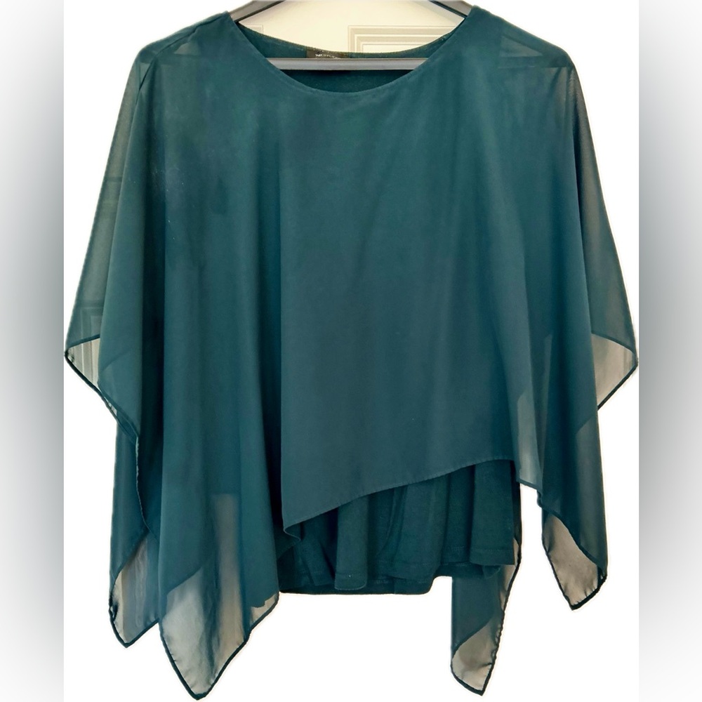 Med Green Tank with sheer Overlay- AB Studio